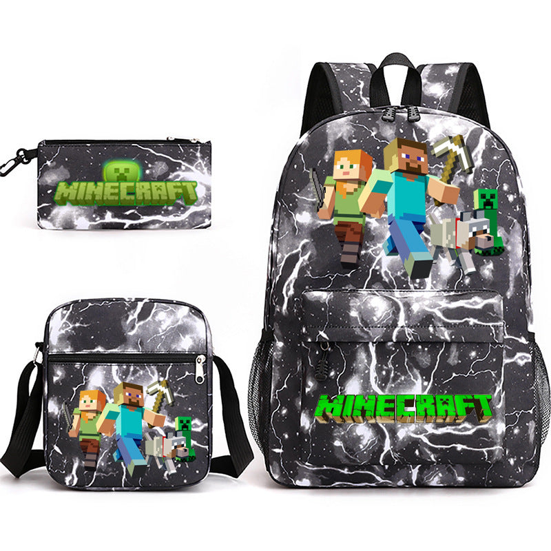 Hot Game My World Creeper Pencil Backpacks