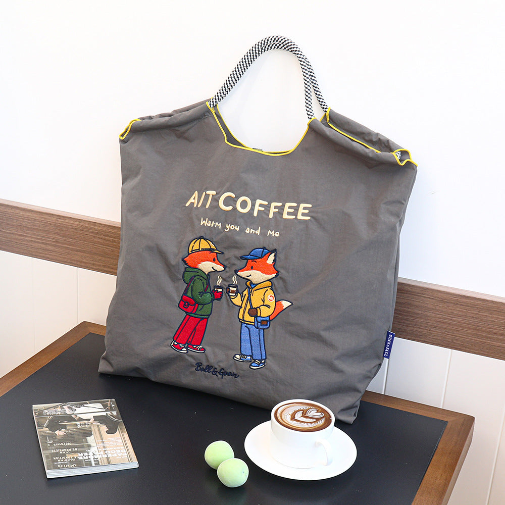 Embroidery Environmentally Friendly Nylon One Shopping Bags