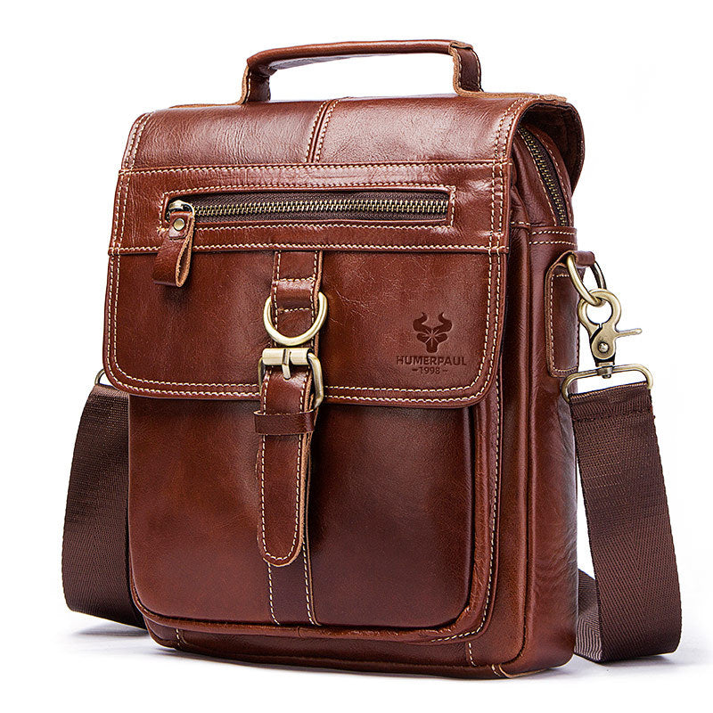 Men's Paul Vintage Business Leather Genuine Men's Shoulder Bags