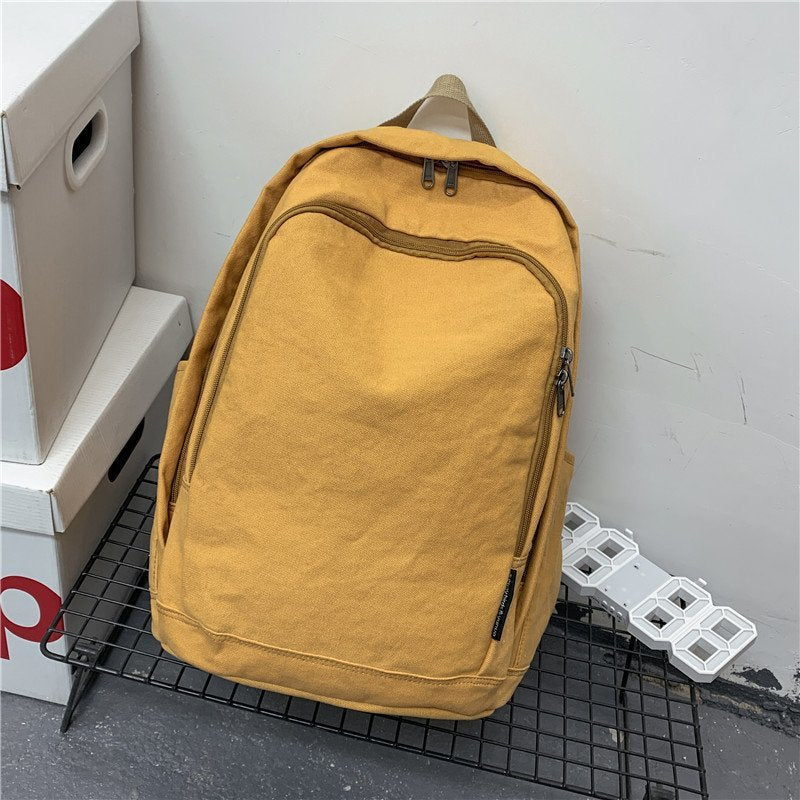 College Korean High Canvas Large Capacity Backpacks