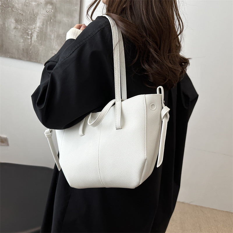 Women's Large Capacity Trendy Fashion Solid Color Korean Bags