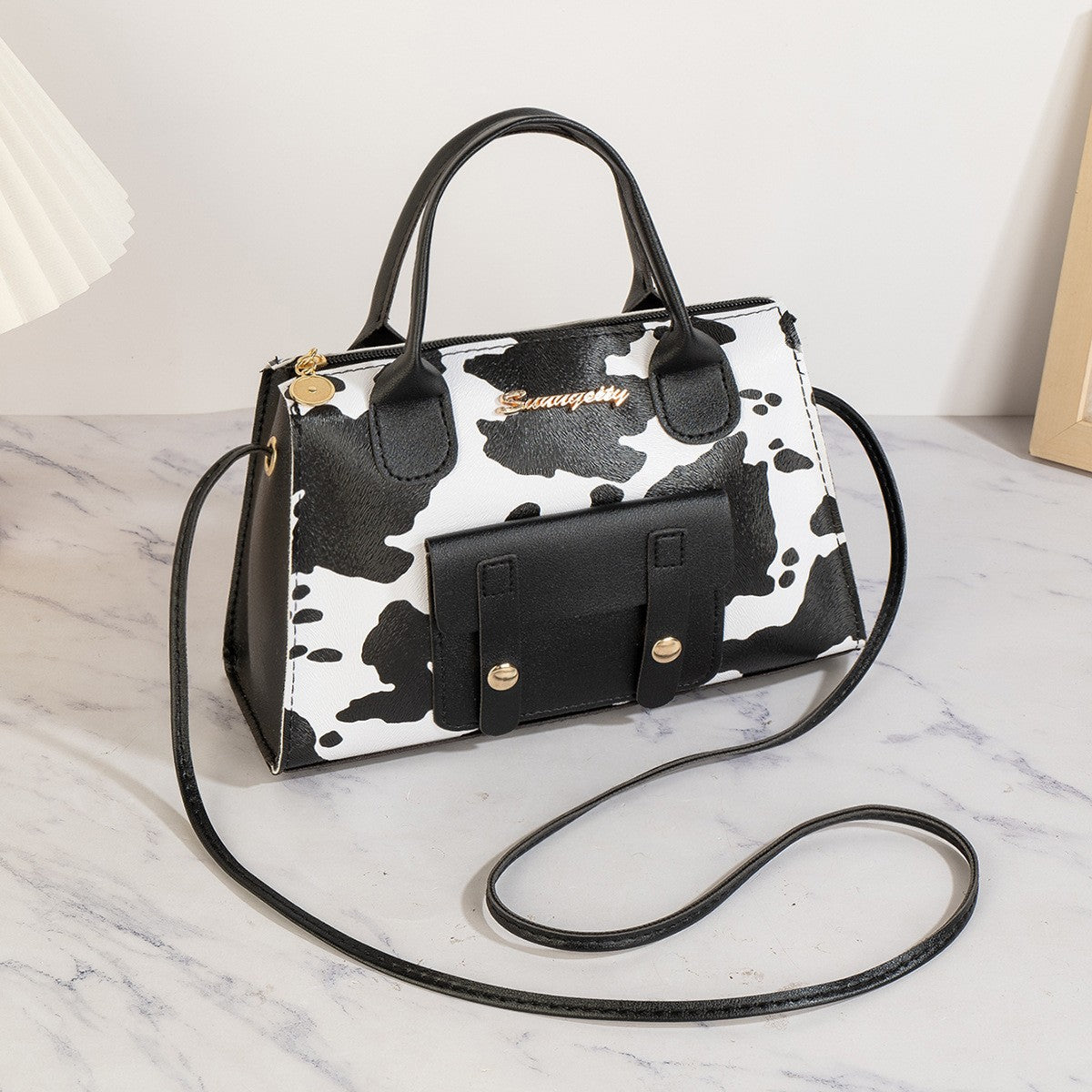Women's Niche Advanced Texture Golden Stone Pattern Affordable Luxury Purses