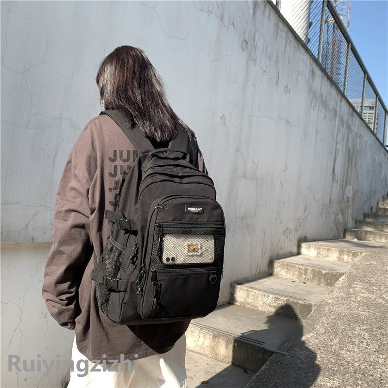 Women's Style Trendy Cool Retro Korean High Backpacks