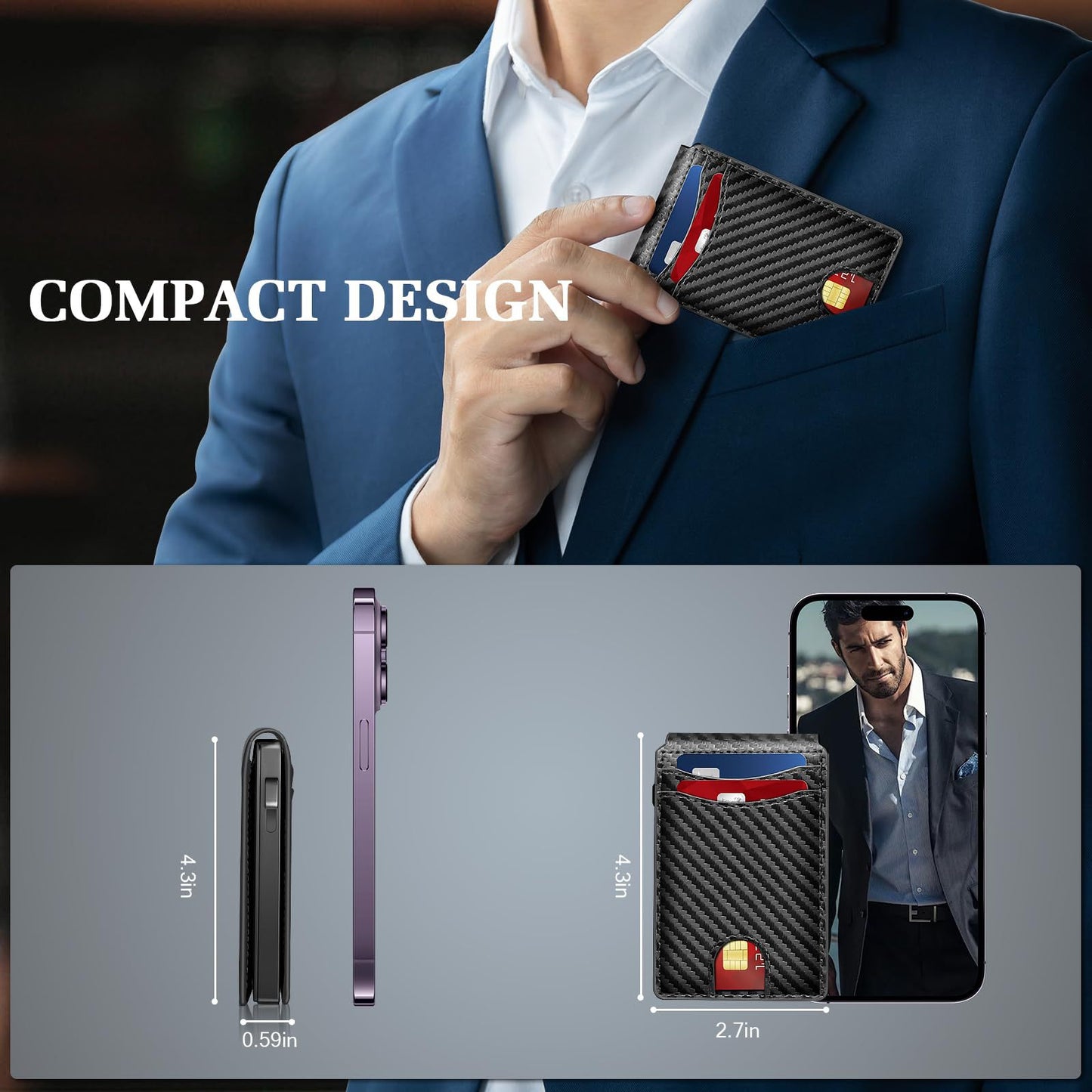 Men's Credit Magnetic Separation Flip Cassette Automatic Card Holder