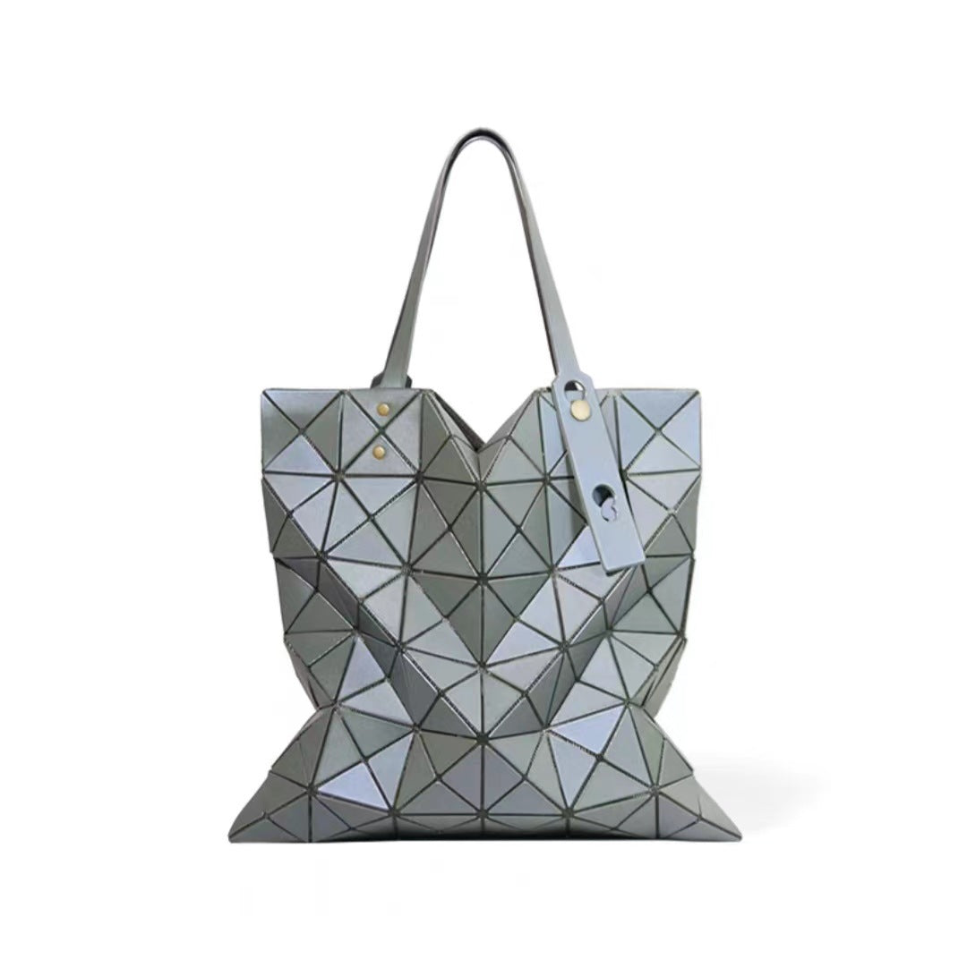 Women's Fashion Simple Rhombus Geometric Trend Stitching Shoulder Bags