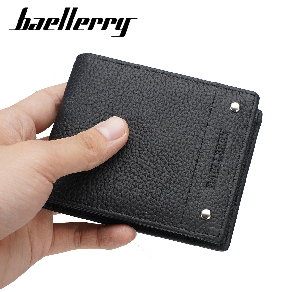 Men's Lychee Pattern Business Multi Slots Thin Leather Card Holder