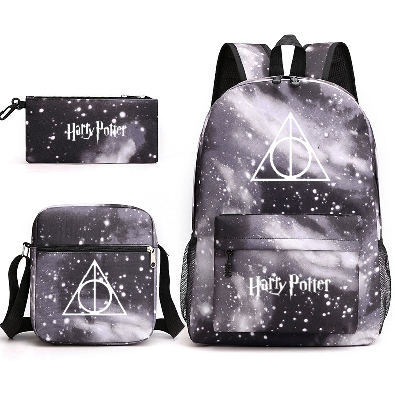 Harry Potter College Badge Pencil Three-piece Backpacks