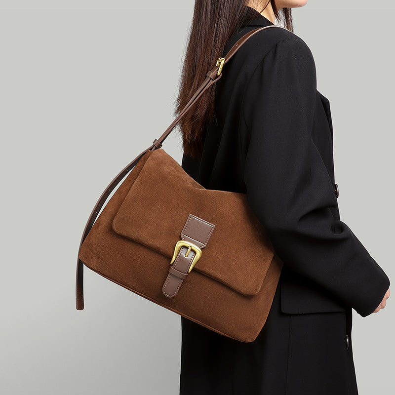 Women's Leather High-grade Exquisite Suede Underarm Women's Messenger Bag