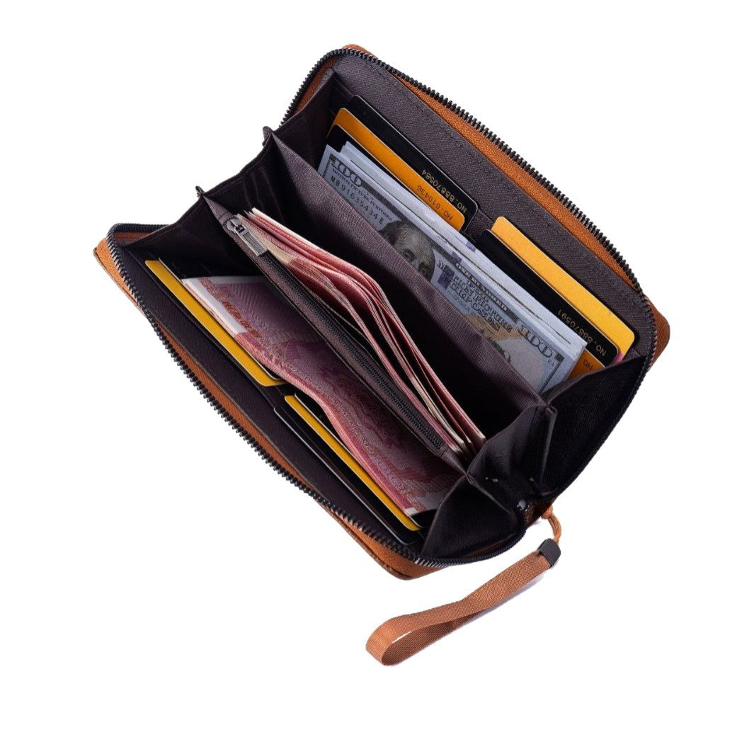 Men's Single-layer Zipper Multiple Slots Long Mobile Men's Wallet
