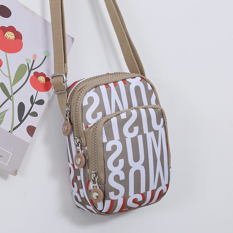 Women's Mobile Mini Nylon Trendy Vertical Women's Messenger Bag
