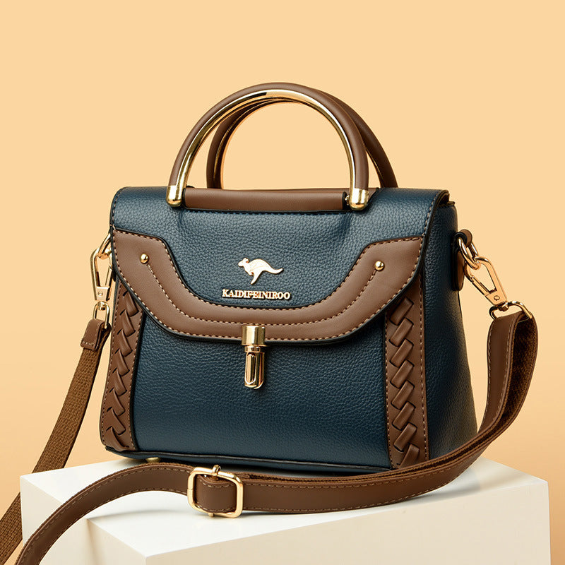 Women's Beautiful Classy Woven Contrast Color Shoulder Bags