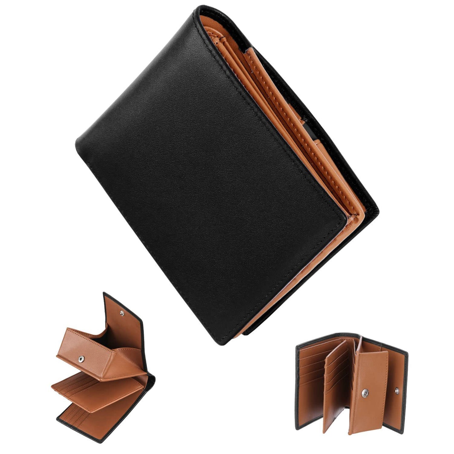 Men's First Layer Cowhide Multiple Slots Pocket Men's Wallets