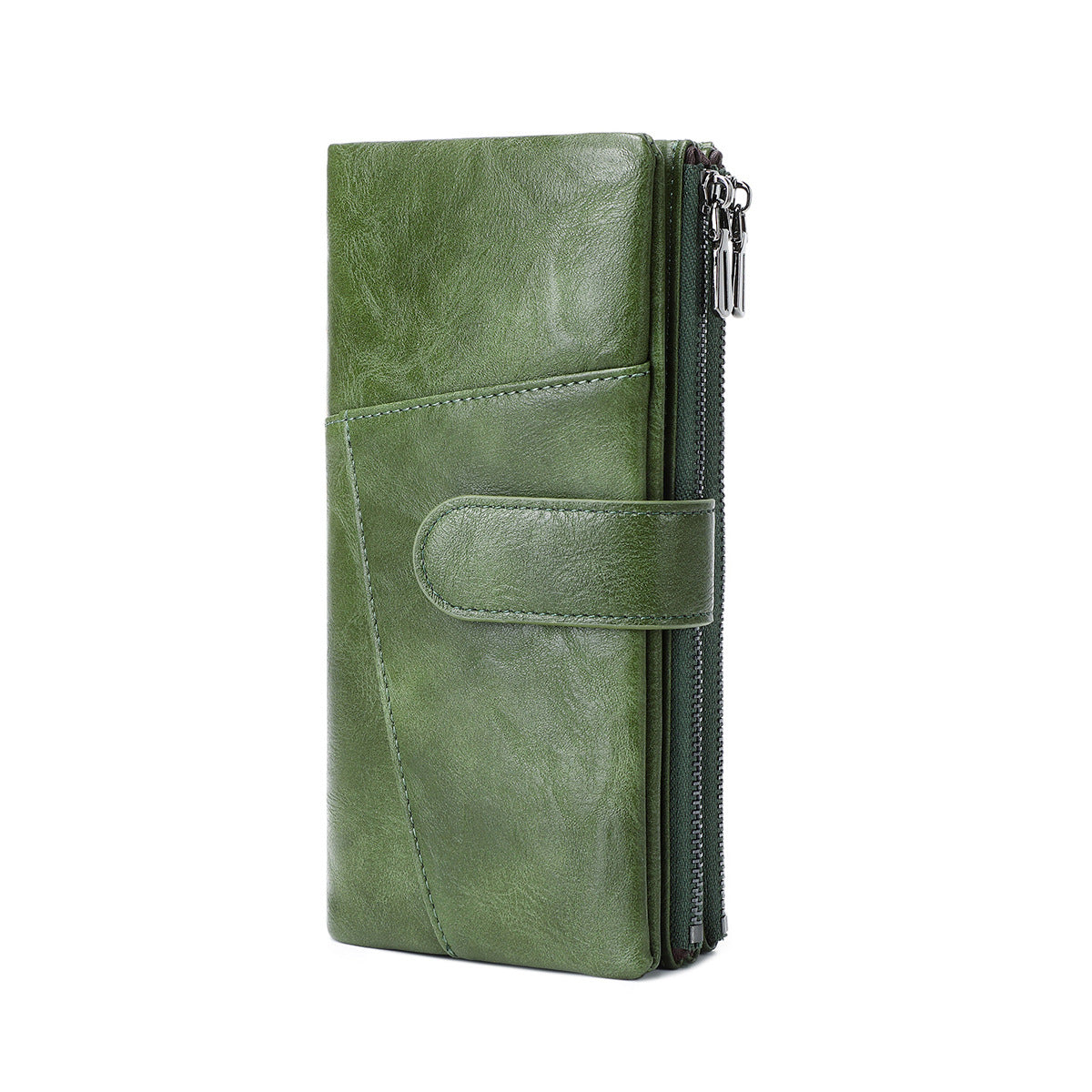 Women's Swiping Large Capacity Stitching Clutch Long Ladies Wallet
