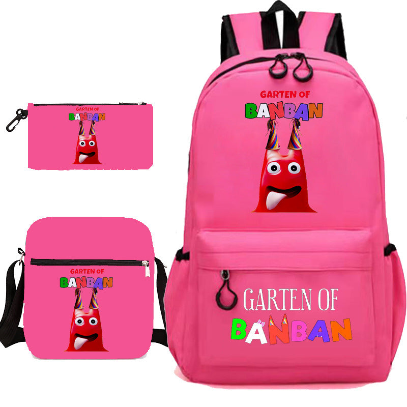 Elegant Unique Garden Game Pencil Three-piece Elementary School Students' Schoolbags