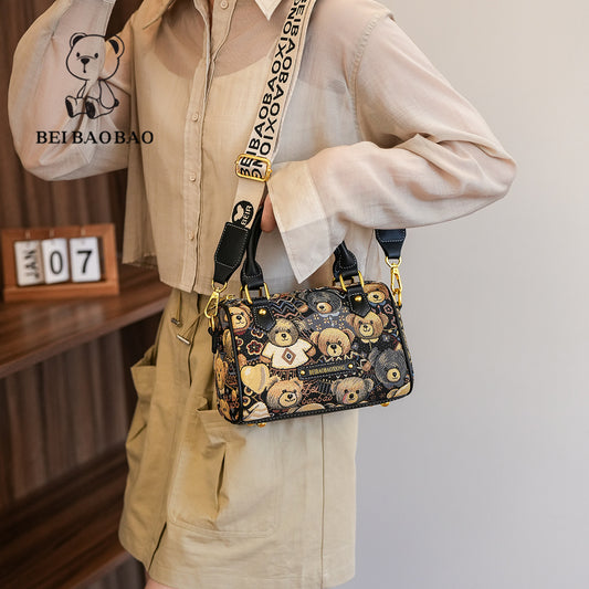 Women's Source Versatile Boston Trendy Fashion Crossbody Bags