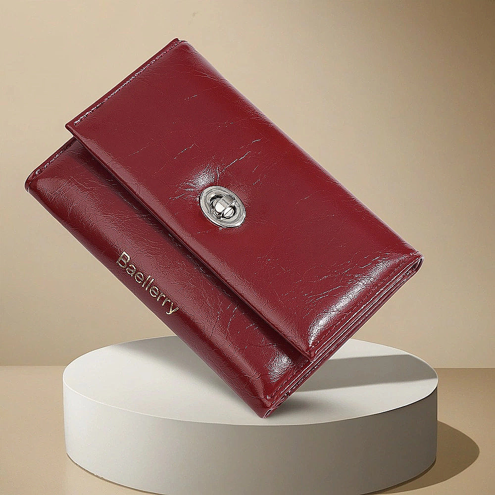 Women's Short High-grade Style Trifold Fashion Zip Ladies Wallet