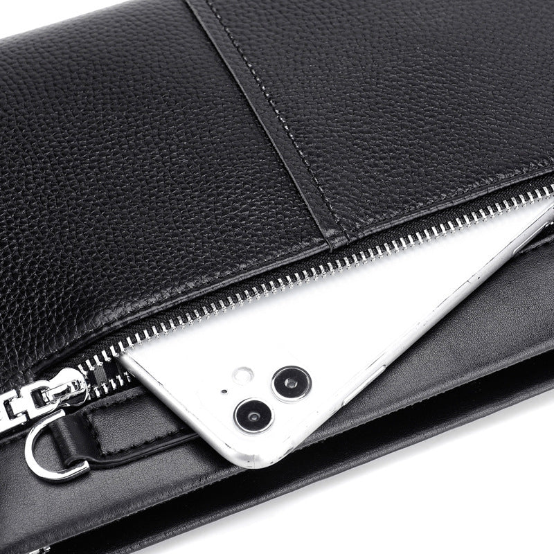 Men's Genuine Leather Clutch Leisure First Layer Kraft Men's Handbags