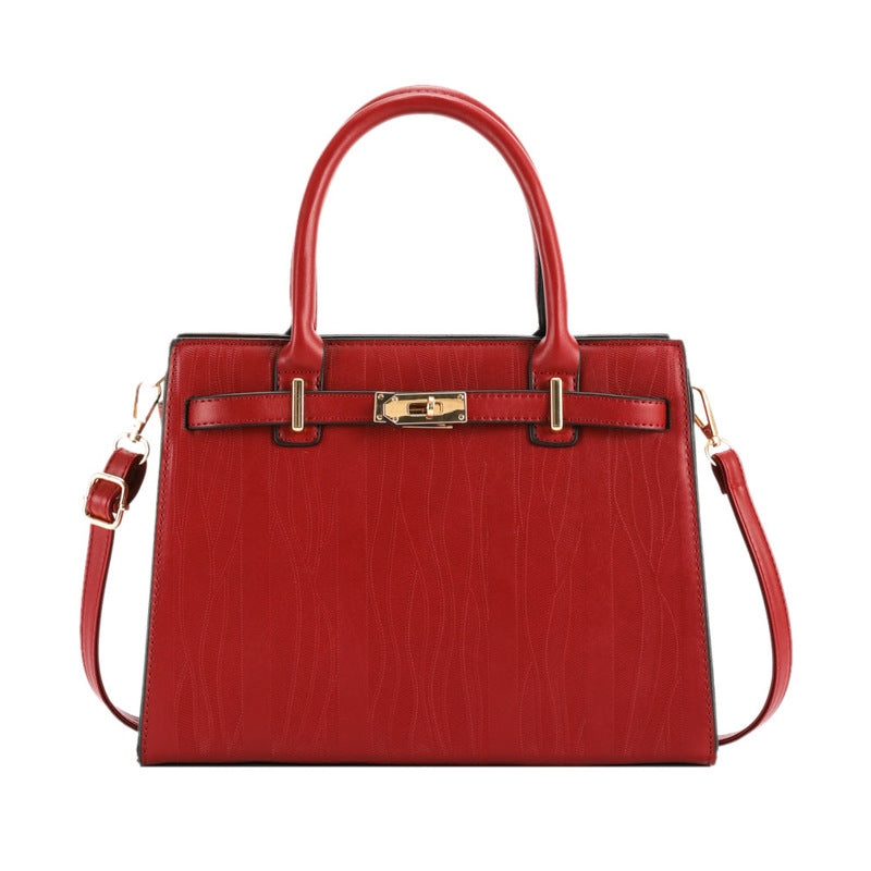 Women's Hand Holding Large Capacity Red Bridal Handbags