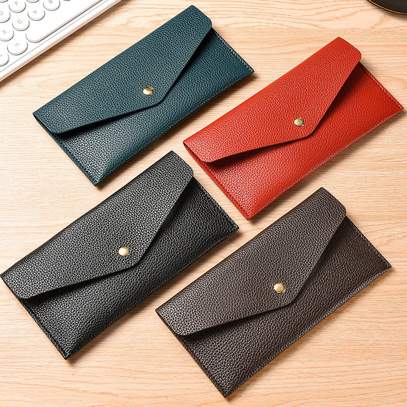 Women's Long Thin Clutch Simple Fashion Large Capacity Soft Leather Men's Wallet