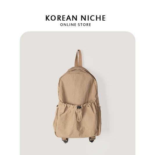 Niche Waterproof Nylon Cloth Drawstring Female Lightweight Backpacks
