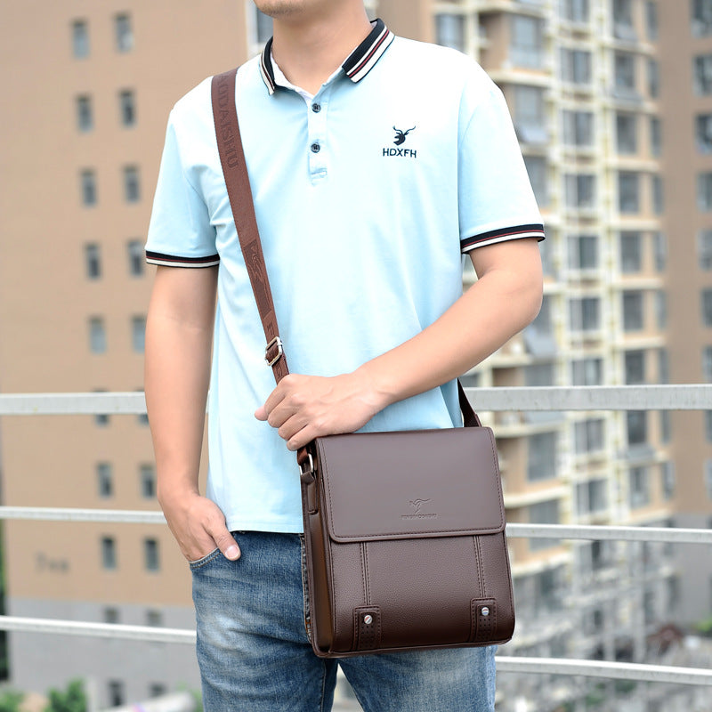 Men's Business Commute Leather Retro Fashion Men's Shoulder Bags