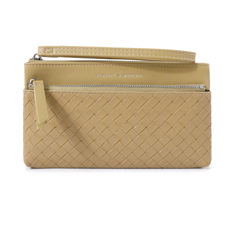 Women's Large Capacity Woven Pattern Retail High Ladies Wallet