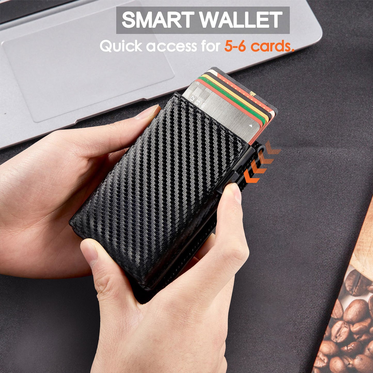 Men's Business Simple Swiping Vertical Flip Credit Men's Wallets