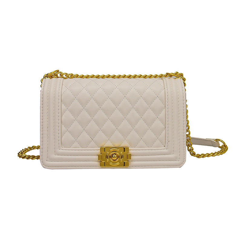 Women's Embroidery Line Fashion Classic Style Chain Shoulder Bags