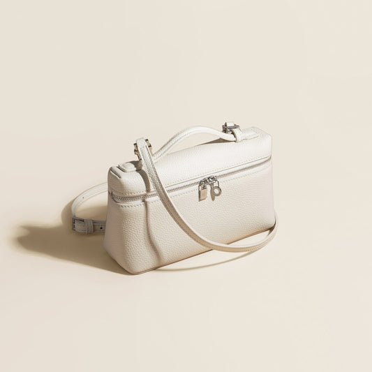 Women's Leather Niche Temperament Lunch Box Simple Small Square Bags