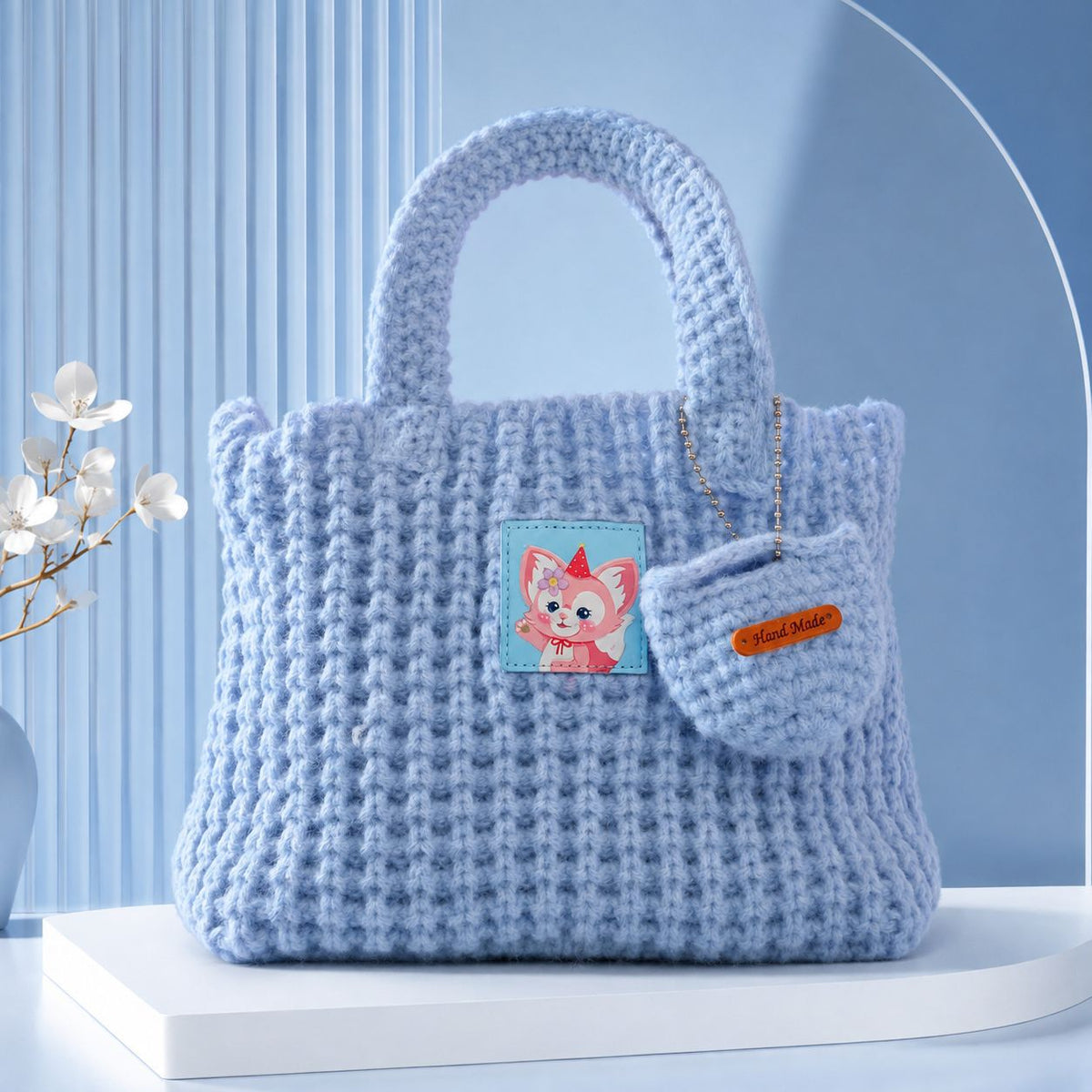 Women's Underarm Retro Handmade Cotton Braided Lightweight Handbags