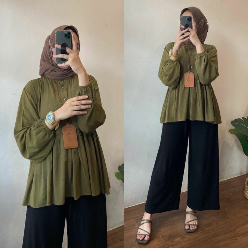 Women's Muslim Wear Simple Loose Fitted Waist Clothing