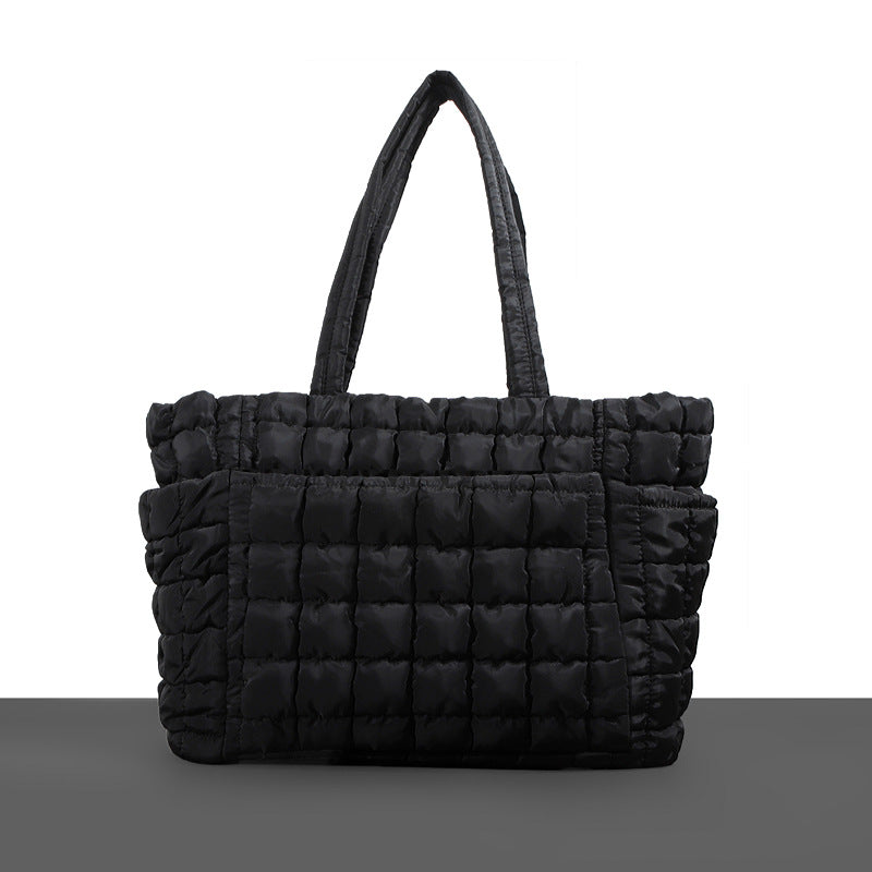 Women's High Quality Fluffy Portable Quilted Sponge Laptop Bags