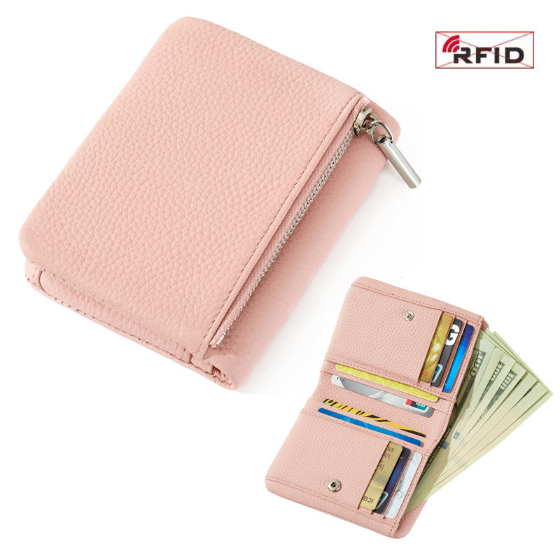 First Layer Cowhide Unisex Thin Section Ladies Wallet