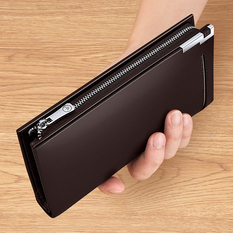 Men's Paul Long Genuine Leather Large Capacity Card Holder