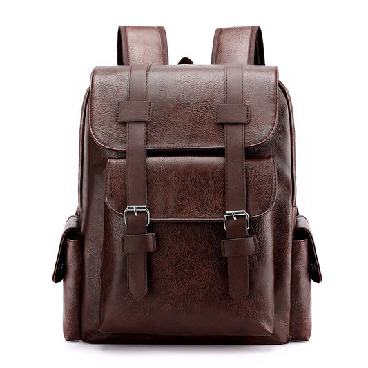 Men's Simplicity Vintage Business Computer Soft Trendy Backpacks