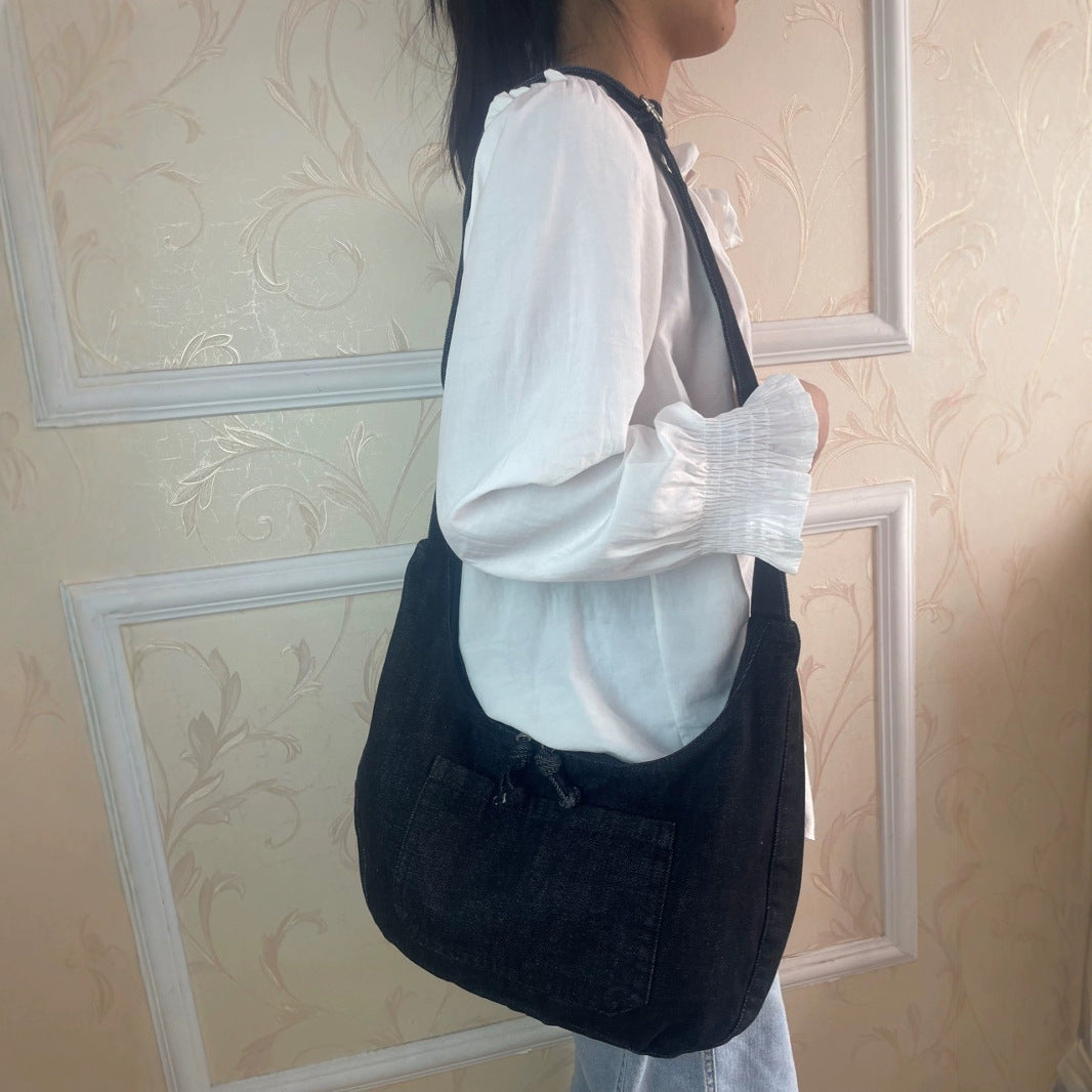 Women's Denim Retro Easy Matching Simple Large Capacity Commute Leisure Women's Messenger Bag