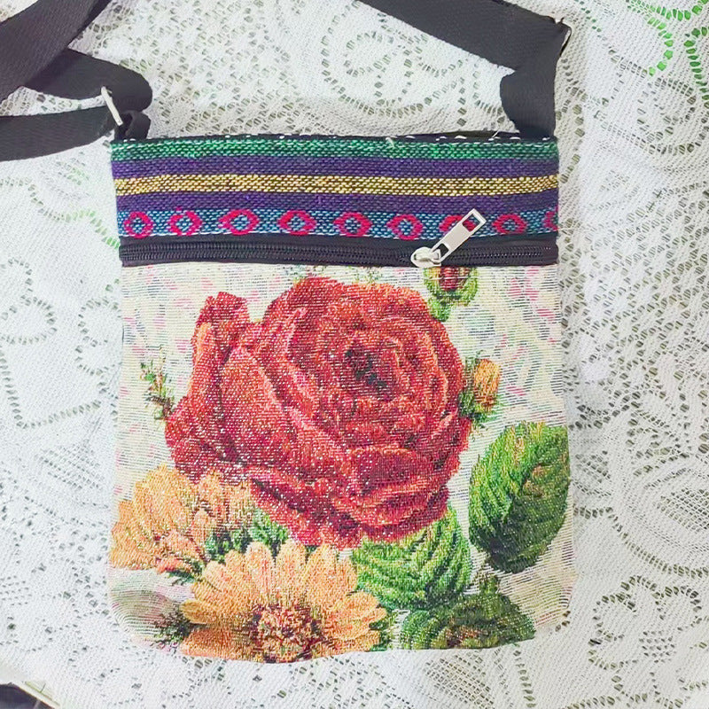 Women's Elephant Owl Shopping Canvas Trendy Women's Messenger Bag