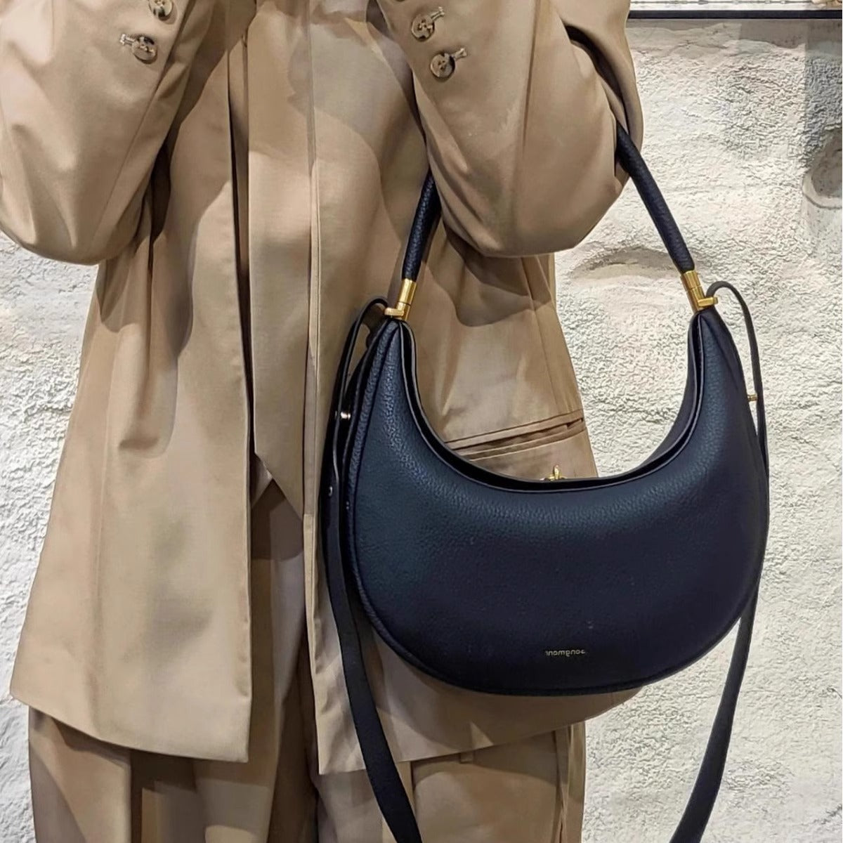 The There Are Pine Medium-sized Moon Bend Handbags