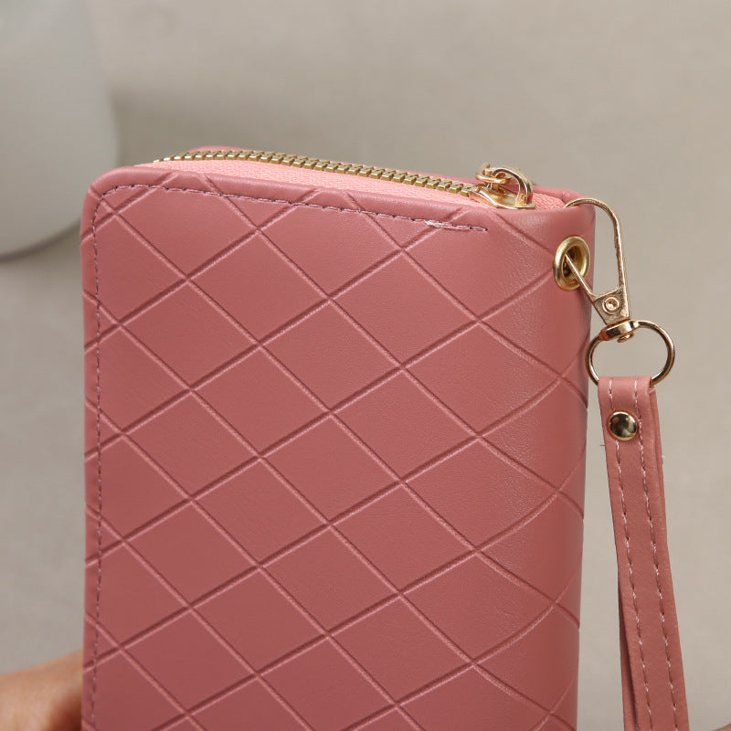 Women's Style Long Large Capacity Plaid Clutch Korean Ladies Wallet