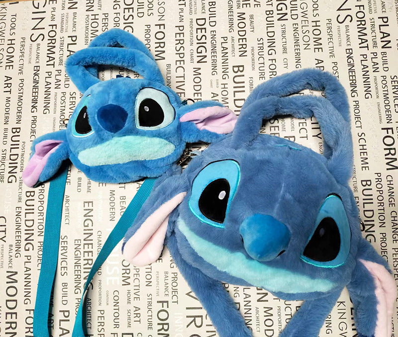 High Plush Cartoon Cute Toothless Big Head Women's Messenger Bag