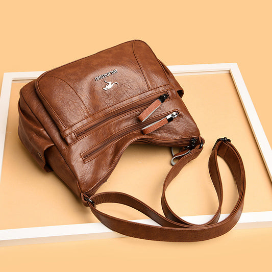 Women's Large Capacity Soft Leather Mother Fashion Crossbody Bags