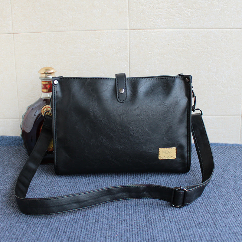 Men's Style Niche Lightweight Soft Leather Big Men's Messenger Bags