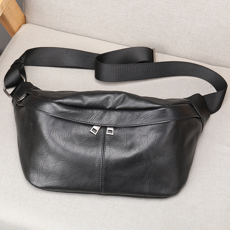 Men's Leather Business Large Capacity Running Rivers Men's Waist Packs