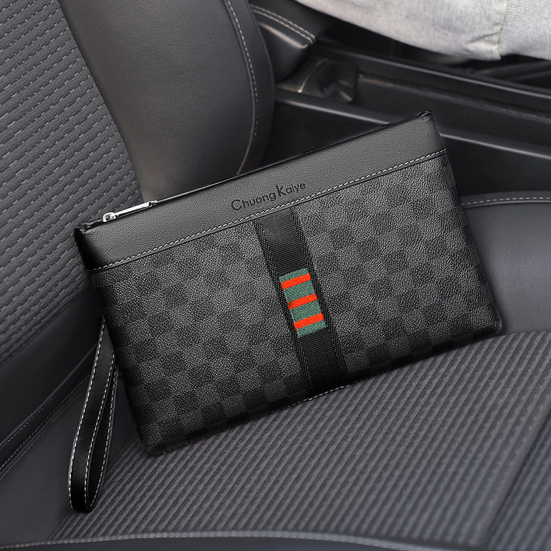 Men's Clutch Leather Fashion Business Envelope Bags