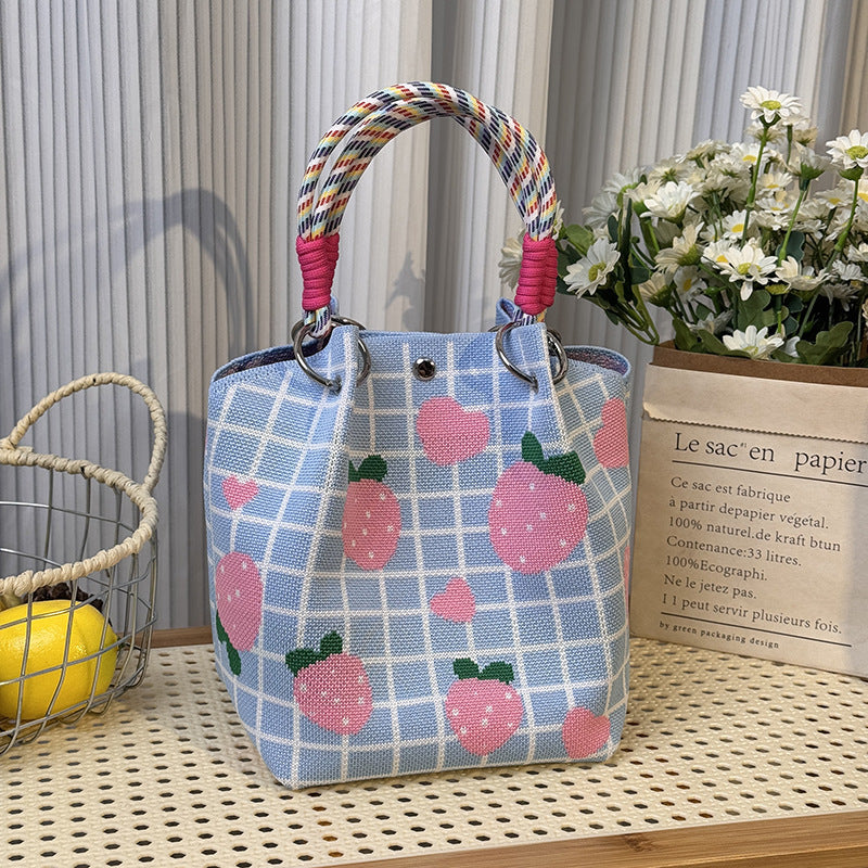 Festival Knitted Portable Out Large Capacity Women's Handbag
