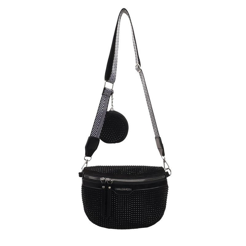 Light Diamond Trendy Grace Large Capacity Rhinestone Women's Shoulder Bag