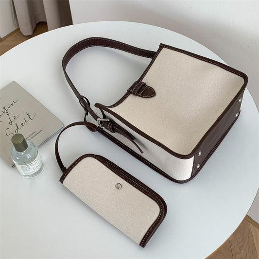 Women's Style Canvas Commuter High-grade Large Capacity Shoulder Bags