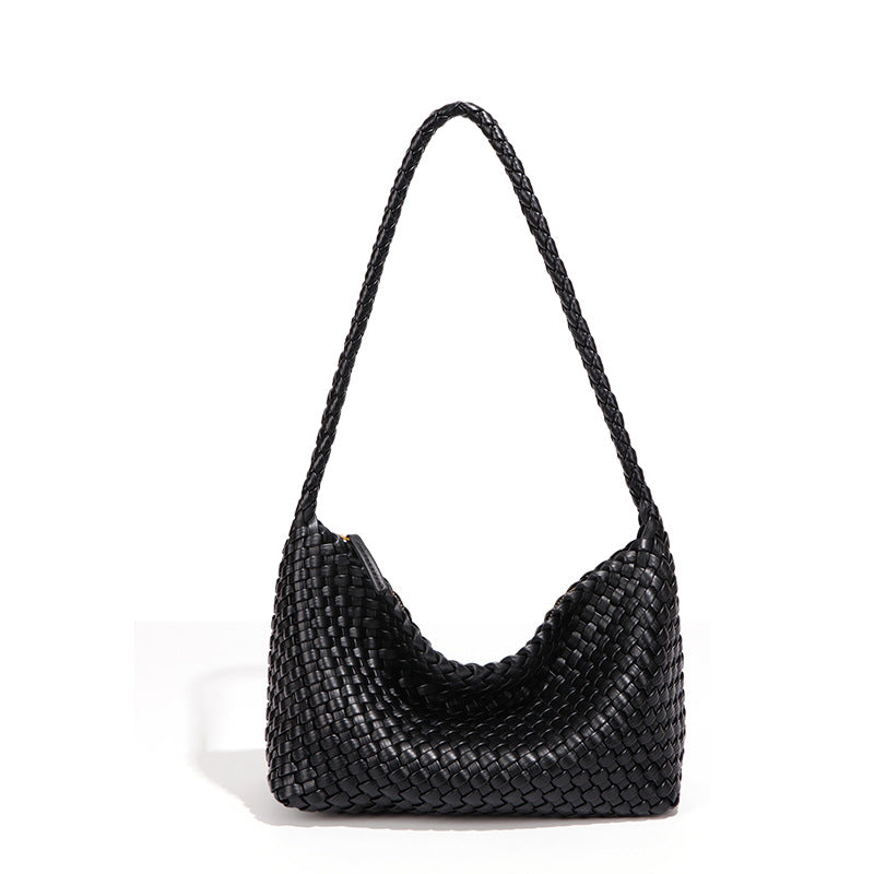 Women's Niche Underarm Vegetable Basket Woven Versatile Lazy Women's Shoulder Bag