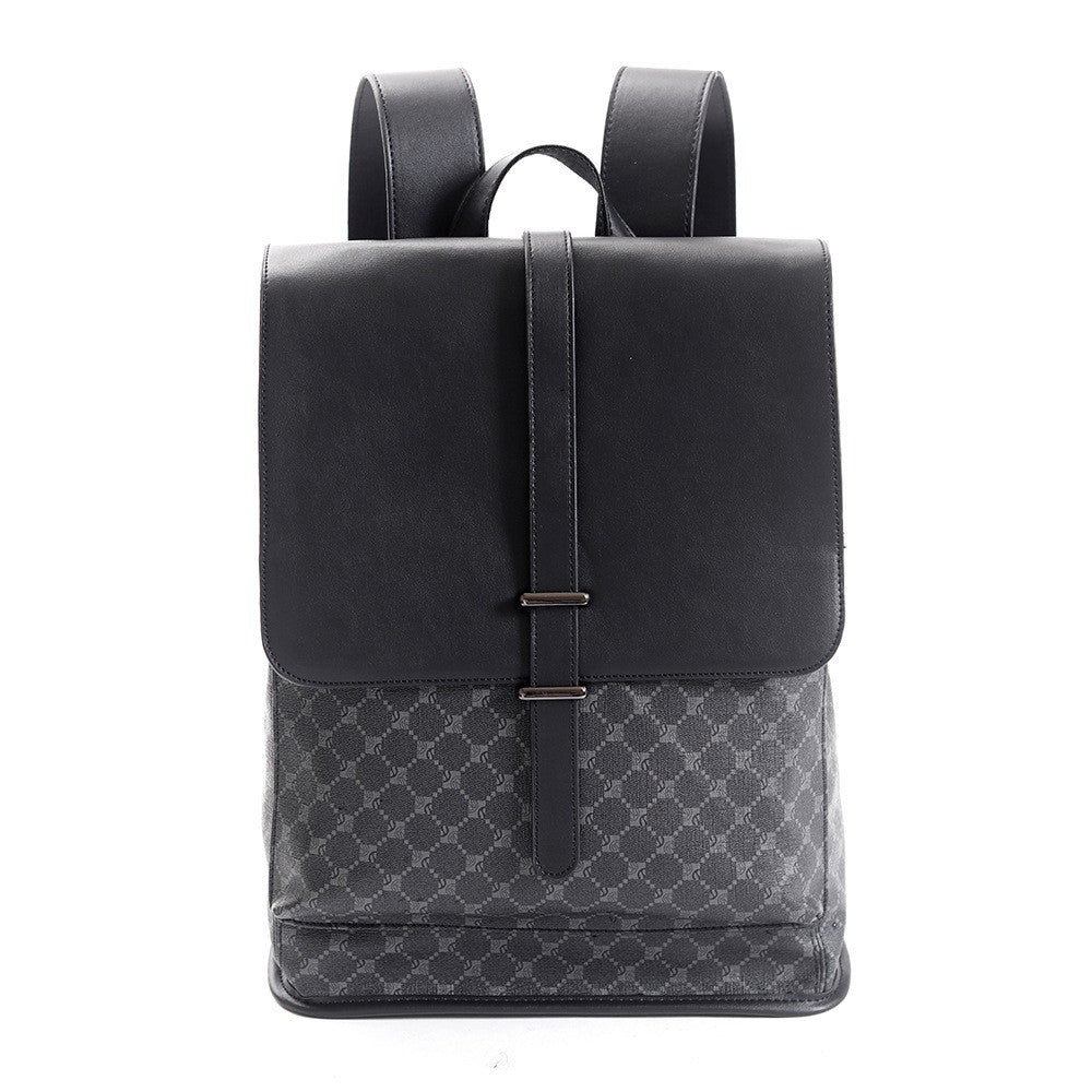 Men's Korean Style Plaid Large Capacity Flip Backpacks