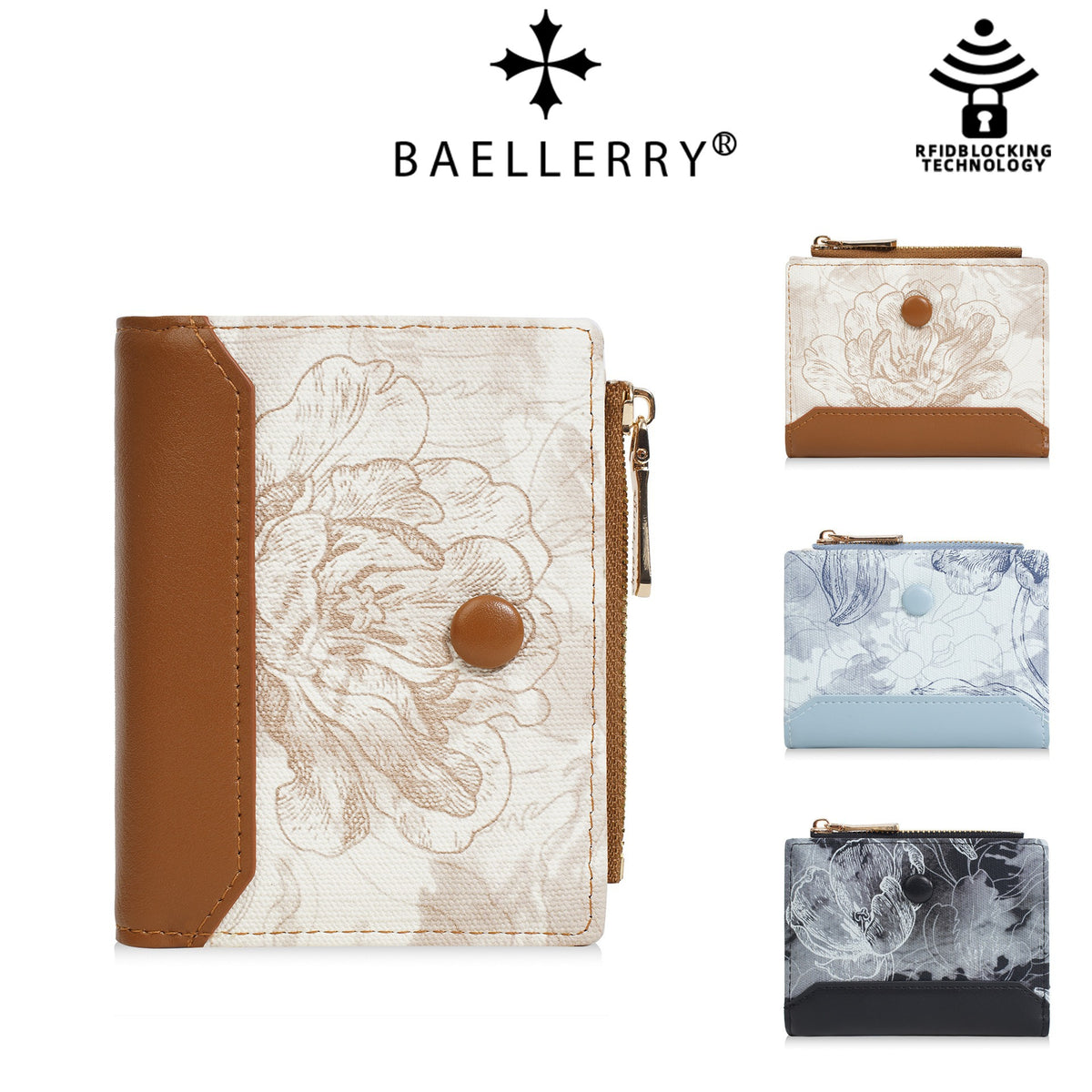 Women's Short High-grade One Multi Slots Printed Ladies Wallet